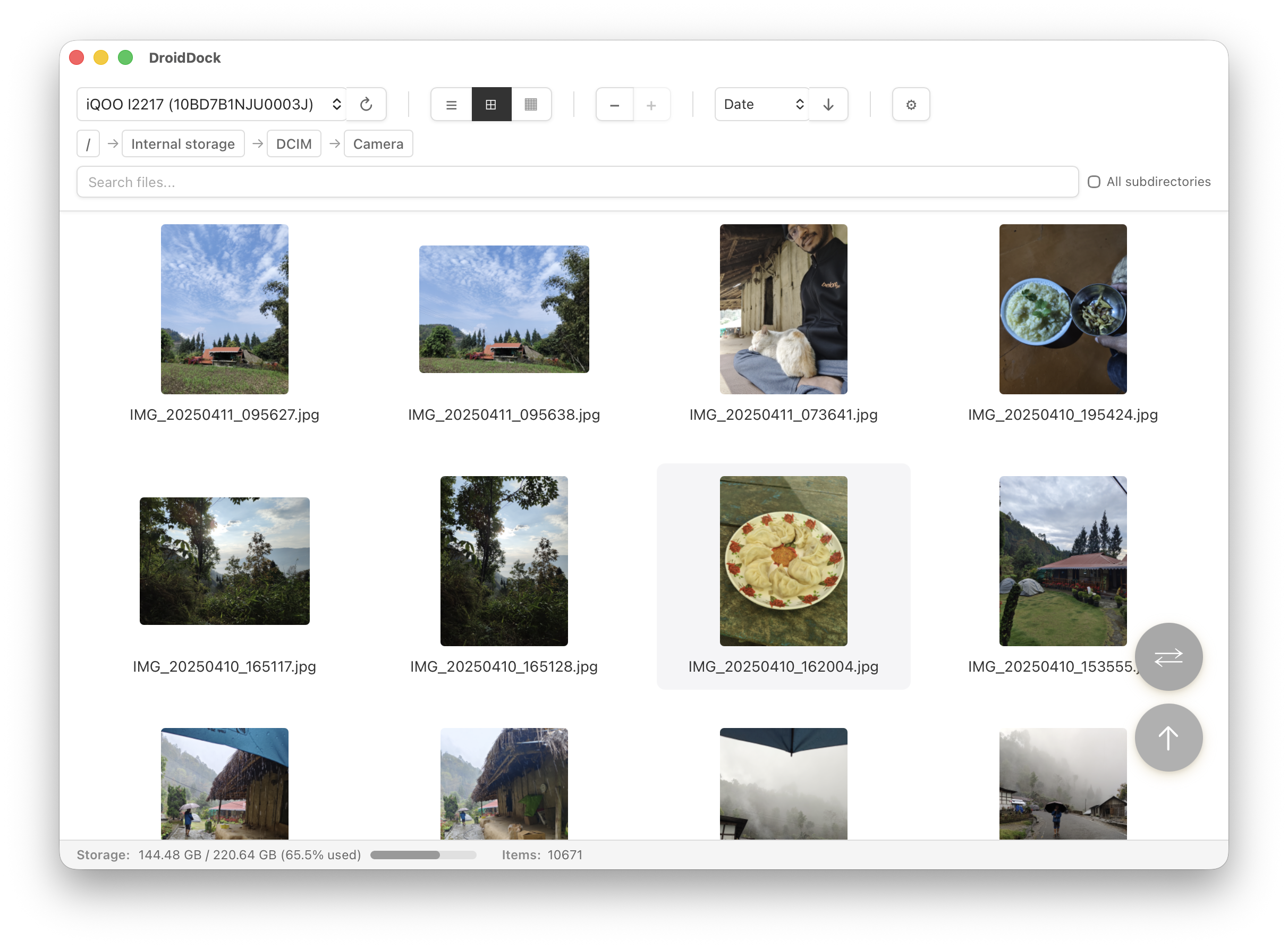 DroidDock Grid View - Thumbnail Gallery